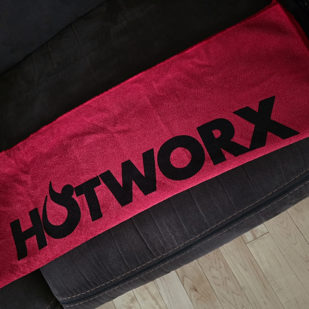 HOTWORX Red Logo Towel - Bold Workout Towel